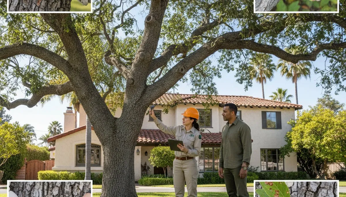Certified arborist performing tree health assessment for homeowners in Miami Beach, FL