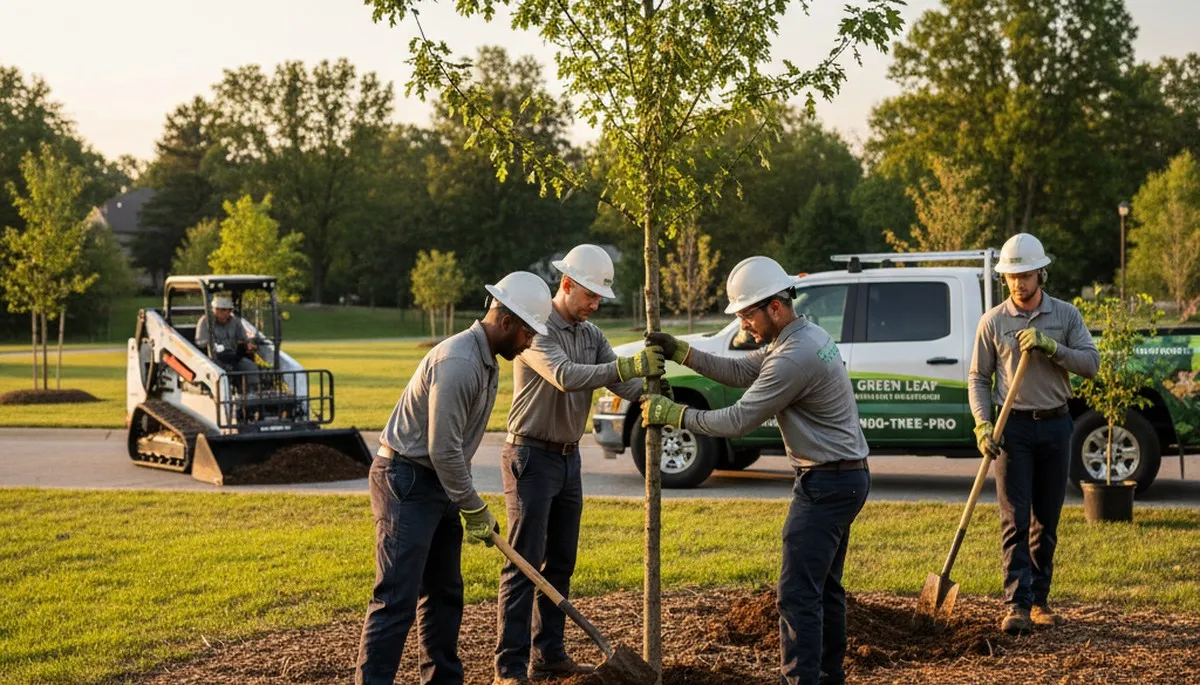 Arborists planting salt-tolerant coastal trees in Miami Beach FL for Chop Chop Tree service
